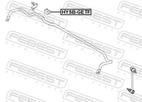 FEBEST Mounting, stabiliser bar (HYSB-GETF)