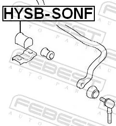 FEBEST Mounting, stabiliser bar (HYSB-SONF)