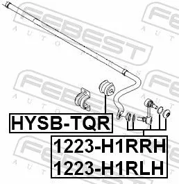 FEBEST Mounting, stabiliser bar (HYSB-TQR)