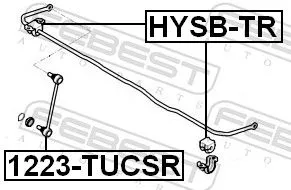 FEBEST Mounting, stabiliser bar (HYSB-TR)