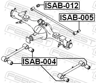 FEBEST Mounting, control/trailing arm (ISAB-005)