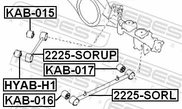 FEBEST Mounting, control/trailing arm (KAB-016)