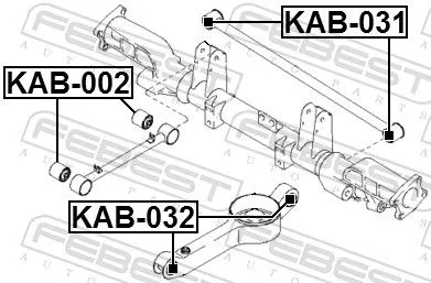 FEBEST Mounting, control/trailing arm (KAB-032)