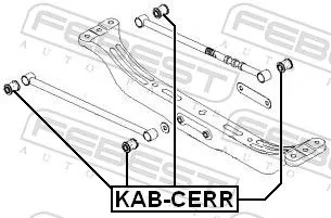 FEBEST Mounting, control/trailing arm (KAB-CERR)