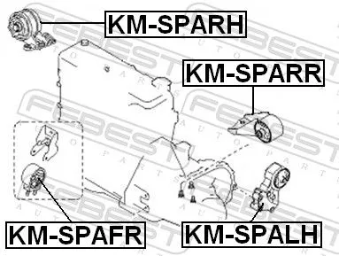 FEBEST Mounting, engine (KM-SPAFR)