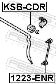 FEBEST Mounting, stabiliser bar (KSB-CDR)