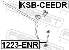 FEBEST Mounting, stabiliser bar (KSB-CEEDR)