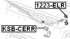 FEBEST Mounting, stabiliser bar (KSB-CERR)