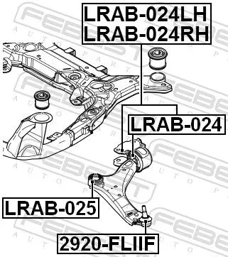FEBEST Mounting, control/trailing arm (LRAB-024)