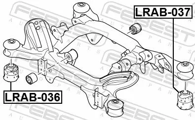 FEBEST Bushing, axle beam (LRAB-036)
