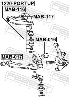 FEBEST Mounting, control/trailing arm (MAB-117)