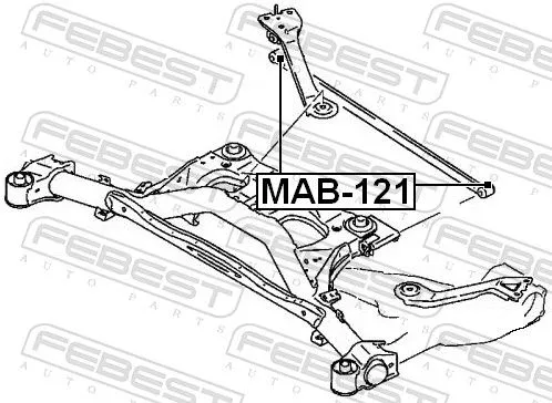 FEBEST Mounting, control/trailing arm (MAB-121)
