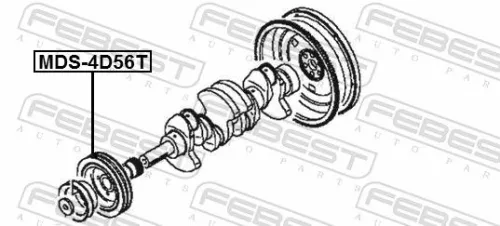 FEBEST Belt Pulley, crankshaft (MDS-4D56)