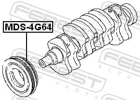 FEBEST Belt Pulley, crankshaft (MDS-4G64)