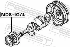 FEBEST Belt Pulley, crankshaft (MDS-6G74)