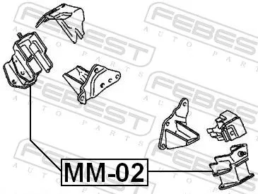 FEBEST Mounting, engine (MM-02)