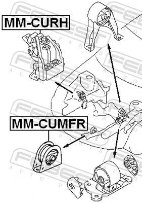 FEBEST Mounting, engine (MM-CUMFR)