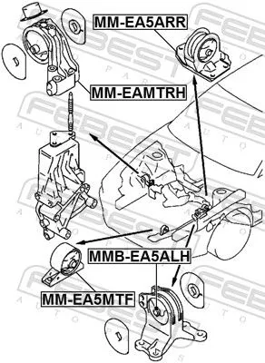FEBEST Mounting, engine (MMB-EA5ALH)