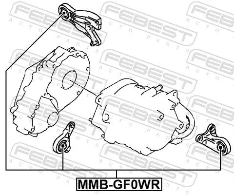 FEBEST Mounting, engine (MMB-GF0WR)