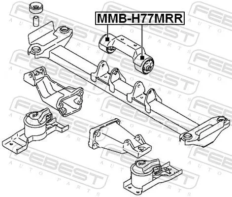 FEBEST Mounting, engine (MMB-H77MRR)