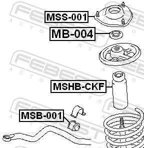 FEBEST Mounting, stabiliser bar (MSB-001)