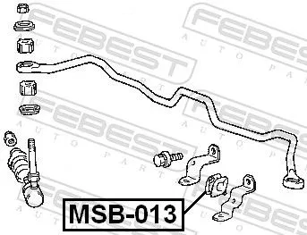 FEBEST Mounting, stabiliser bar (MSB-013)
