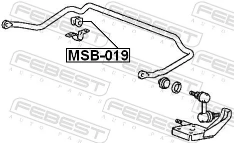 FEBEST Mounting, stabiliser bar (MSB-019)