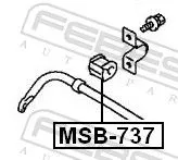FEBEST Mounting, stabiliser bar (MSB-737)