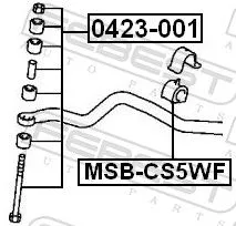 FEBEST Mounting, stabiliser bar (MSB-CS5WF)