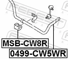 FEBEST Mounting, stabiliser bar (MSB-CW8R)