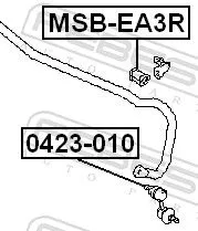 FEBEST Mounting, stabiliser bar (MSB-EA3R)
