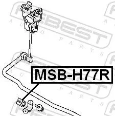 FEBEST Mounting, stabiliser bar (MSB-H77R)