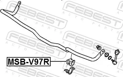FEBEST Mounting, stabiliser bar (MSB-V97R)