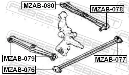 FEBEST Mounting, control/trailing arm (MZAB-080)