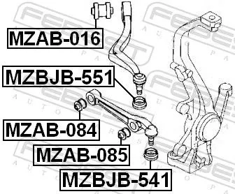 FEBEST Mounting, control/trailing arm (MZAB-084)