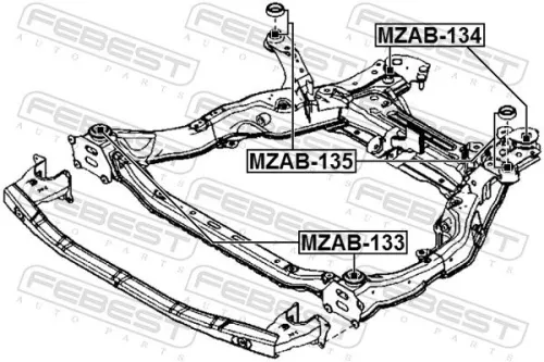FEBEST Bushing, axle beam (MZAB-134)