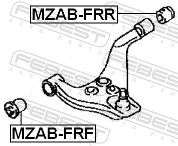 FEBEST Mounting, control/trailing arm (MZAB-FRF)