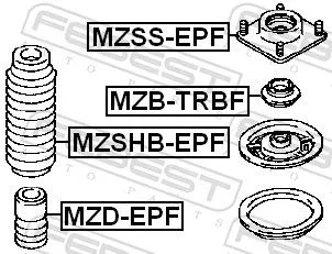FEBEST Rubber Buffer, suspension (MZD-EPF)
