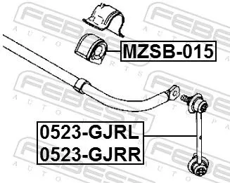 FEBEST Mounting, stabiliser bar (MZSB-015)