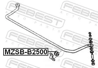 FEBEST Mounting, stabiliser bar (MZSB-B2500)