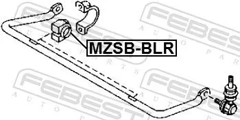 FEBEST Mounting, stabiliser bar (MZSB-BLR)