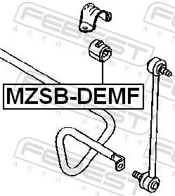FEBEST Mounting, stabiliser bar (MZSB-DEMF)