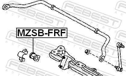 FEBEST Mounting, stabiliser bar (MZSB-FRF)