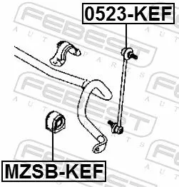 FEBEST Mounting, stabiliser bar (MZSB-KEF)