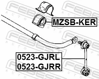 FEBEST Mounting, stabiliser bar (MZSB-KER)