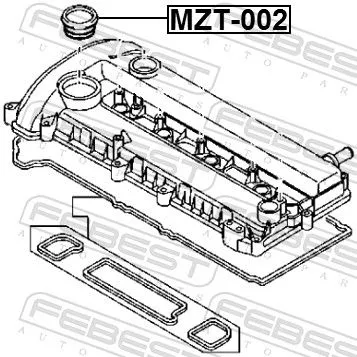 FEBEST Seal, oil filler neck cap (MZT-002)