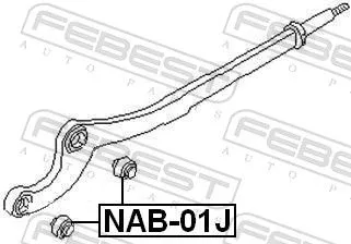 FEBEST Mounting, control/trailing arm (NAB-01J)