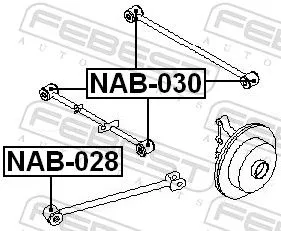 FEBEST Mounting, control/trailing arm (NAB-028)
