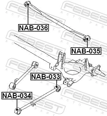 FEBEST Mounting, control/trailing arm (NAB-036)