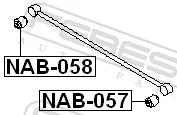 FEBEST Mounting, control/trailing arm (NAB-058)